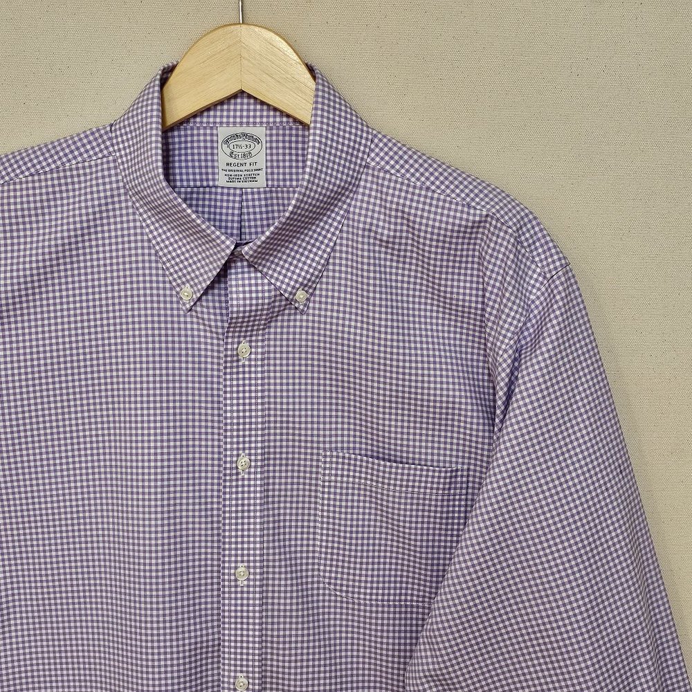 Brooks Brothers Regent Fit Stretch Non-Iron Button Down 17.5